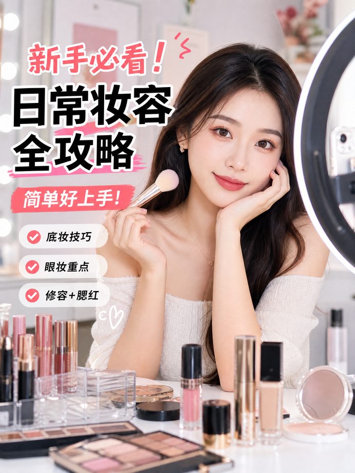 溏心vlog美妆视频教程-日常妆容全攻略